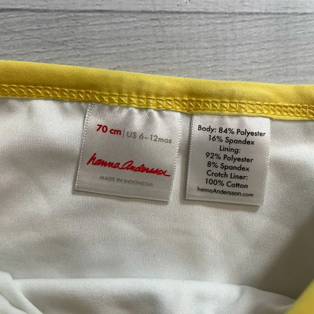 Hanna andersson girls yellow flower swim bottoms‎ 6-12 months
